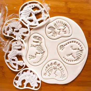1 Adet Kawaii Dinozor Şekli Bisküvi Kalıp Yaratıcı Beyaz Dinozor Çerez Kesiciler Mutfak DIY Tatlı Pişirme Gadget