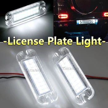 1 Çift LED plaka aydınlatma ışığı Araba Numarası Plaka Lambaları Mercedes Benz G Sınıfı G550 G55 G500 G63 G65 AMG W463 OEM A4638200356