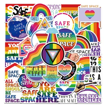 10/50 ADET LGBTQ İşareti Güvenli Alan Eşitlik Çıkartmalar DIY Bagaj Dizüstü Kaykay Telefon Su şişe etiketi Klasik Çocuk Oyuncakları