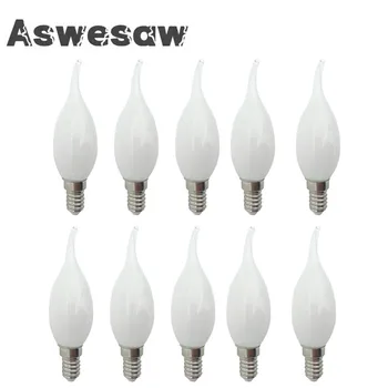 10 adet 7W Retro LED Mum Filament Ampul C35 Buzlu Ampul E27 E14 Kısılabilir Edison Vida İşık Lambası Avize Sıcak Beyaz