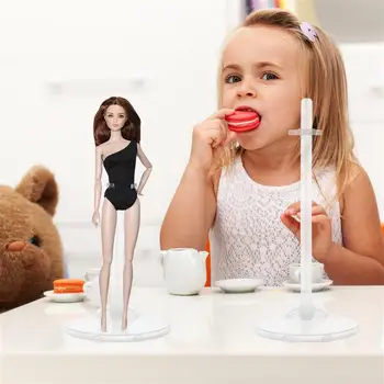 12 Adet Bebek Tutma Standı Bebek Desteği vitrin rafı Ayarlanabilir Şeffaf Model Mobilya Plastik Manken Bebek Aksesuarları