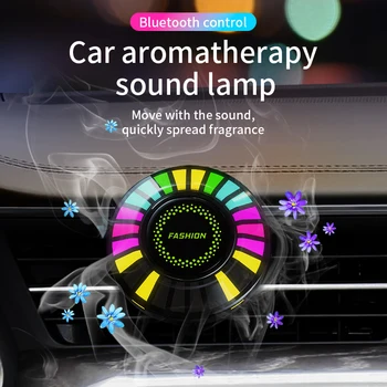 24 LED ışık RGB Ses Kontrolü Ses Ritim Ortam Pikap Lambası Araba Difüzör Havalandırma Klip Oda Spreyleri Koku APP Kontrolü