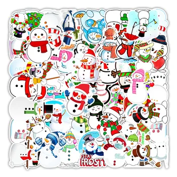 50 Adet Noel Çıkartmalar El Sanatları ve Scrapbooking Noel Baba Kardan Adam Çıkartmalar Çocuk Oyuncakları Kitap Dekoratif Sticker DIY Kırtasiye