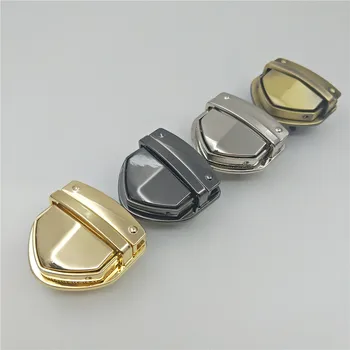 (6 Adet / grup) 4 renk kaplama high-end DIY deri çantalar anahtarı kilidi dekoratif aksesuarları