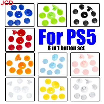 8in1 Düğme Takım Elbise PS5 Kolu Rocker Kapağı Bölünmüş Yedek Mantar Kafa Düğmesi kaymaz Rocker Kapağı PS5 Yedek Parçalar