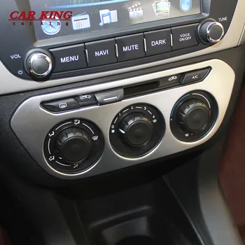 ABS Krom Araba Klima Kontrol Anahtarı Paneli Dekoratif Çerçeve Peugeot 301 Citroen Elysee İçin Garnitür ayar kapağı 1 adet