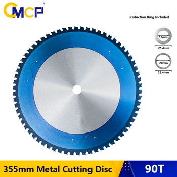 CMCP Metal Kesme Diski 355x25. 4mm 90T Dairesel Testere kesme bıçağı Alüminyum Demir Çelik Karbür Testere Bıçağı Metal Kesme Aletleri