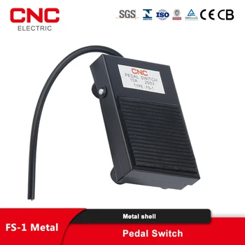 CNC FS - 1 AC 250 V 10A Ağır Metal Anlık Elektrik Güç Nemli Yerleşimler Ayak pedal anahtarı