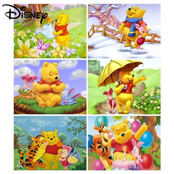 Disney 5D DİY Elmas Boyama Winnie the Pooh Elmas Nakış Hayvan Rhinestones Resim Mozaik El Yapımı Hobi Sanat