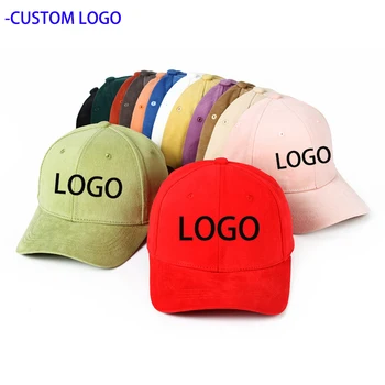 Erkek ve kadın beyzbol şapkası Özel Logo Casquette Boş Düz Renk Düğme Şapka Spor beyzbol şapkası