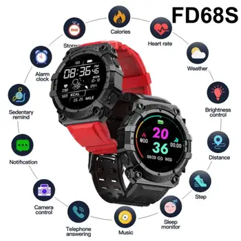 FD68S / D18S Bluetooth akıllı saat Erkekler Kadınlar Kan Basıncı nabız monitörü Spor Smartwatch Tracker Hatırlatma Uyku İzleme