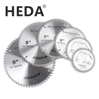 HEDA 110/125/150/180/200/230mm Tungsten Karbür Ucu 30/40 / 60T Dairesel Testere Bıçağı Disk Ağaç İşleme Kesme Ahşap aracı