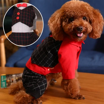 HOOPET Pet Köpek Giysileri Gömlek Yumuşak Kış Sıcak Giyim Köpek Takım Elbise Küçük Köpekler Chihuahua Evcil Tulum