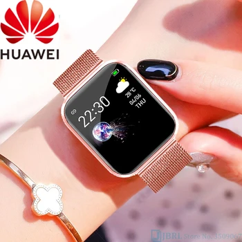 Huawei Smartwatch Kadınlar akıllı İzle Erkekler spor fitness takip chazı Kalp Hızı Su Geçirmez kol saati Elektronik Akıllı Saat