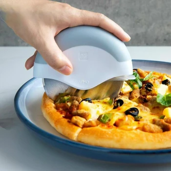 HUOHOU Pizza Kesici Paslanmaz Çelik kek bıçağı Pizza Tekerlekleri bıçak Çıkarılabilir Mutfak Pişirme Araçları Turta Waffle
