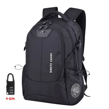 Isviçre 17 inç Laptop Sırt Çantası Erkekler USB Şarj seyahat sırt çantası okul çantası Su Geçirmez anti hırsızlık Sırt Çantaları Kadın sırt çantası Mochila