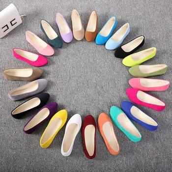 Kadın İlkbahar ve Sonbahar tek ayakkabı düz ayakkabı Yeni Şeker Renk iş ayakkabısı Hamile Kadın Ayakkabı Büyük Boy Kadın Ayakkabı