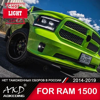 Kafa Lambası Dodge Ram 1500 2009-2018 İçin LED kafa lambaları Sis Farları Gündüz Farları DRL Arabalar Araba Aksesuarları Ram2500