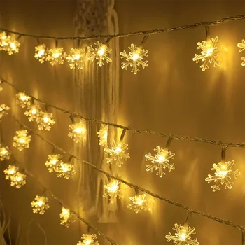 Kar tanesi LED dize ışık peri sıcak Beyaz Garland ev noel peri ışıkları düğün dekor yılbaşı dekoru ev Navidad