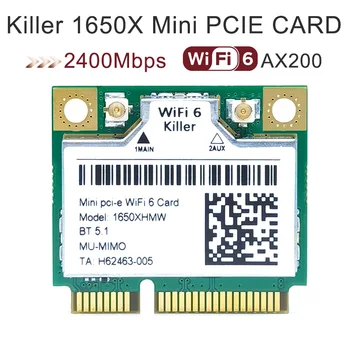 katil 1650X dual band 2400 M Bluetooth 5.1 mini pcıe pcı-e dizüstü masaüstü Gigabit kablosuz ağ kartı PK AX200 destek win11