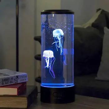 LED denizanası lamba akvaryum başucu gece atmosfer ruh ışık fantezi yüzer gece lambası sevimli Kawaii noel hediyesi için K K1Z8