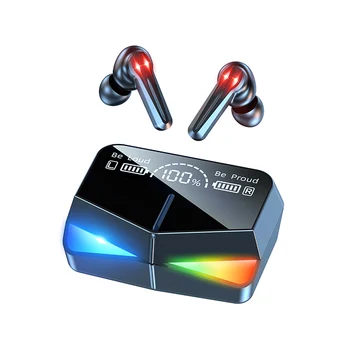 M28 TWS Düşük Gecikme Kulakiçi Oyun Kulaklık Dokunmatik Kontrol Bluetooth 5.1 kablosuz kulaklıklar İle Ayna Ekran Mini LED Ekran