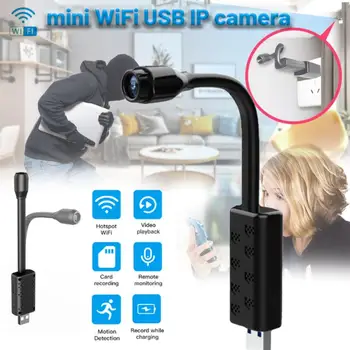Mini Kamera Wifi IP USB Full HD 1080P CCTV SD Kart Bulut Depolama Akıllı AI Vücut Algılama Gerçek zamanlı İzleme Kamera