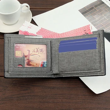 Moda Tuval Erkek Cüzdan kartlıklı cüzdan Erkek Para Çantası Kısa KİMLİK Fotoğraf Tutucu 2022 Erkek Çanta Kredi Kartı Para Tote Çanta