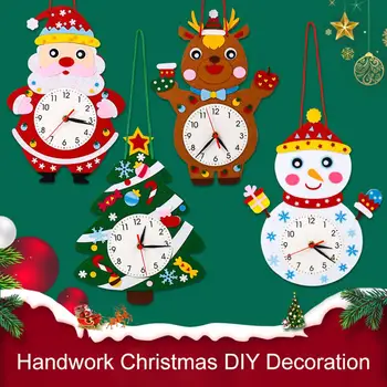 Noel DIY Saat Temizle Die Zaman Biliş Dekoratif Mantıksal Düşünme Eğitim Kardan Adam İşi Noel DIY Dekorasyon