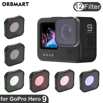 ORBMART GoPro Hero 10 11 Filtre CPL UV ND 8 16 32 Kırmızı Lens Filtreler GoPro Hero 9 Siyah Hero9 Gopro9 Git Pro Kamera Aksesuarları