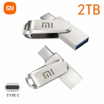 Orijinal Xiaomi 2TB Metal U Disk USB 3.1 Tip-C Arayüzü USB bellek Cep Telefonu Bilgisayar Karşılıklı İletim Taşınabilir Bellek