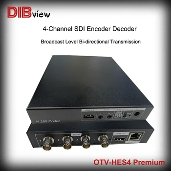 OTV-HES4 Premium Yayın Seviyesi Çift yönlü İletim SDI Kodlayıcı Dekoder İle SRT RTSP RTMP HTTP HLS ONVIF UDP / Çok Noktaya Yayın