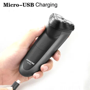 POREE PS190 3D Yüzen USB Şarj Edilebilir Elektrikli Tıraş Makinesi Akıllı Yıkanabilir Düzeltici Erkekler Yüz berber jileti Makinesi