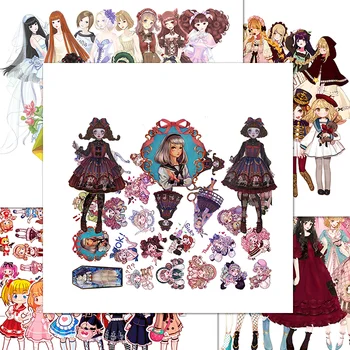 Sevimli karikatür anime kız Kağıt Çıkartmalar El Sanatları Ve Scrapbooking çıkartmaları kitap Dekoratif sticker DIY Kırtasiye