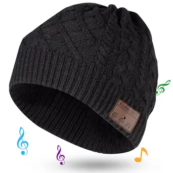 Sıcak bere şapka Dahili kablosuz kulaklıklar Bluetooth uyumlu Handsfree Çağrı Müzik Hediyeler Erkekler Kadınlar için Doğum Günü Noel