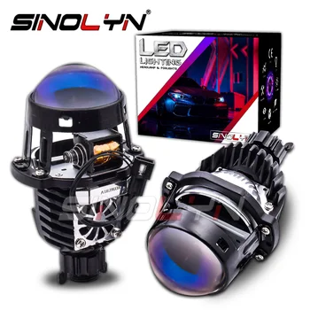 Sınolyn 2.0 İnç Bi LED Melek Gözler Mini Far Projektör Lensler İçin H4/H7 / H11 / H13/9004/9005/9006/9007 Araba Motosiklet İçin LED