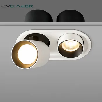 Tek / Çift Kafa LED Downlight 7W 10W 20W 24W Gömme LED Spot Aydınlatma Yatak Odası Mutfak Kapalı gerilebilir led tavan lambası