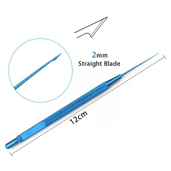 Titanyum Düz Gonyotomi Bıçağı 120mm Uzun Oftalmik Göz Aleti