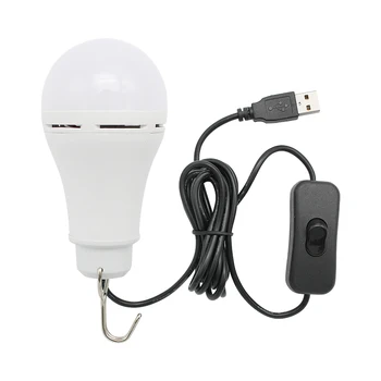 USB taşınabilir fener LED ampul ışıkları 5V USB anahtarı düğmesi ev acil Gece Lambası açık yürüyüş Balıkçılık kamp çadır aydınlatma