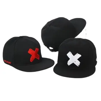X Nakış Beyzbol Kapaklar Pamuk Ayarlanabilir Snapback Şapka Toptan Hip Hop golf şapkaları Şapka Erkekler Kadınlar İçin Ayarlanabilir Siyah Kırmızı