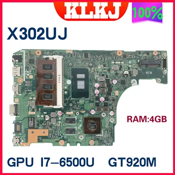 X302UA Laptop Anakart I3-6100U I5-6200U I7-6500U CPU 4GB RAM Asus X302 X302U X302UA X302UJ Dizüstü Anakart 100 % Test