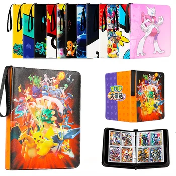 Yeni Pokemon Kartları albüm Anime Karikatür Ticaret kart oyunu Pikachu Charizard Koleksiyonu Bağlayıcı Tutucu Tutabilir 400 adet Kartları