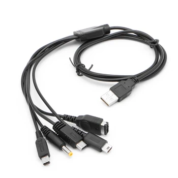 USB kablosu şarj şarj Nintendo GBA SP Wİİ U 3DS NDSL XL DSİ PSP 5 in 1 için